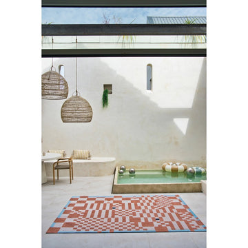 Louis De Poortere Craft Chess 9341 Nude Washable Polyester Flatweave Eco-Rug-Louis De Poortere-Rug Love - The Most Loved Rug Store